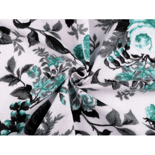 Pamut flanel anyag virágok - 1 m | Mimib