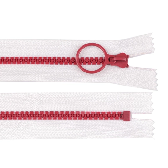 Kostený zips farebný No 5 dĺžka 20 cm s ozdobným jazdcom - 1 ks | Mimib