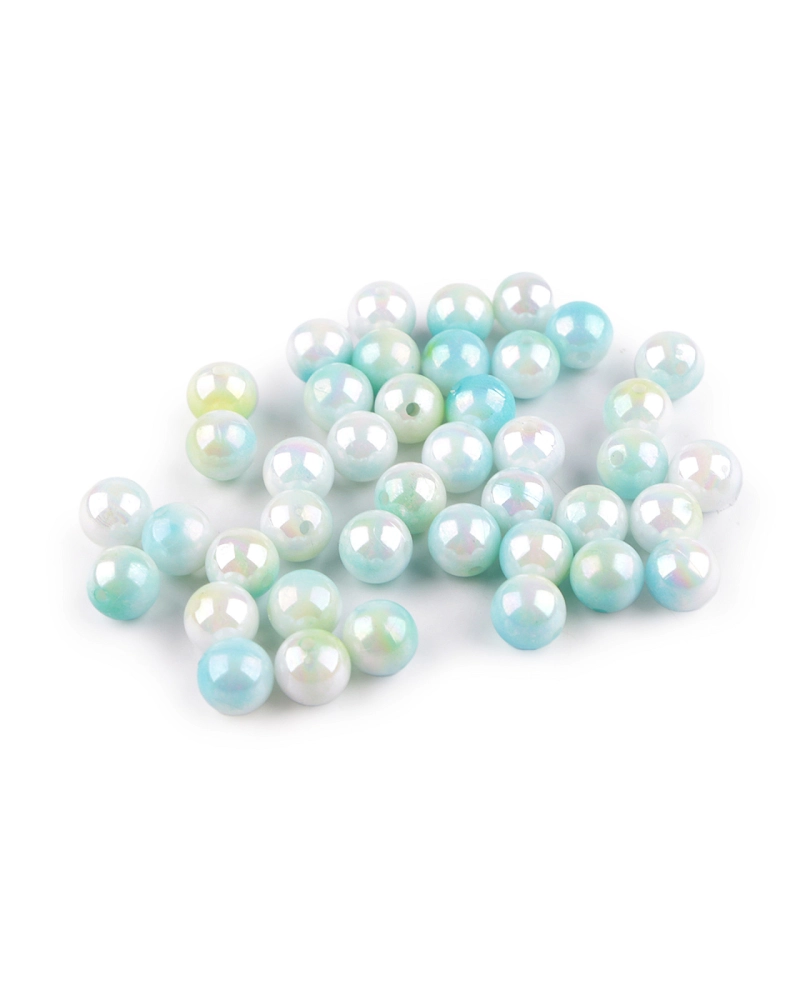 Plastové korálky s mermaid efektom Ø10 mm - 20 g | Mimib