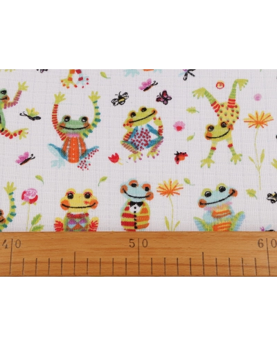 Bavlnená plienkovina / mušelín žaby - 1 m | Mimib