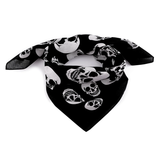 Bavlnená šatka lebky 70x70 cm - 1 ks | Mimib