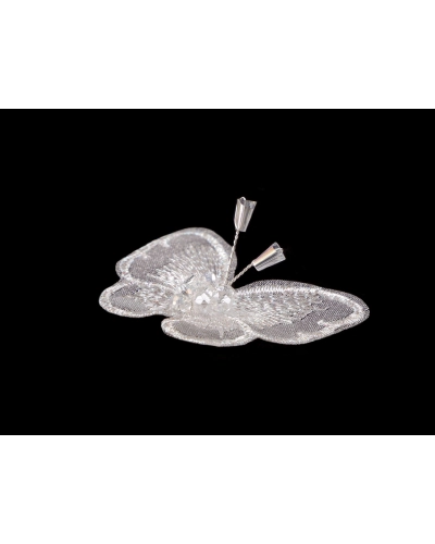 Motýľ s brúsenými korálkami na našitie a nalepenie - 2 ks | Mimib