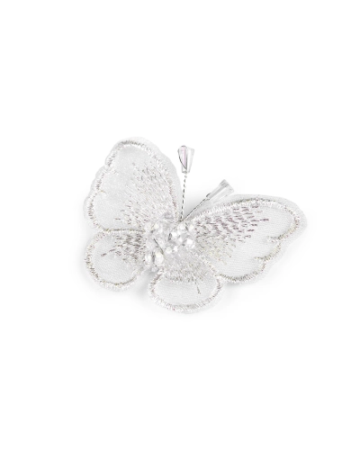 Motýľ s brúsenými korálkami na našitie a nalepenie - 2 ks | Mimib