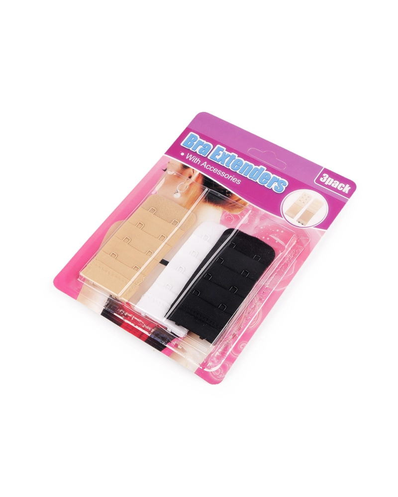 Predĺženie obvodu podprsenky bez gumičky - dvojradové, trojradové, súprava 3 ks - 1 kar. | Mimib