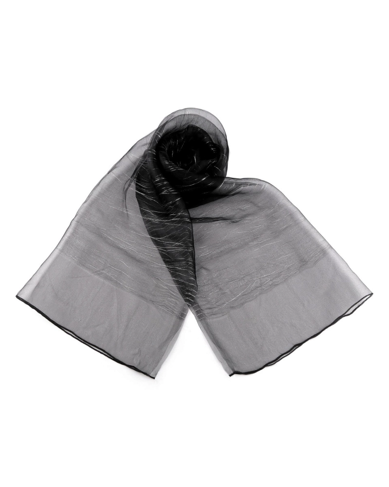 Spoločenská šatka / šál s obsahom hodvábu a lurexom dvojitá 70x190 cm - 1 ks | Mimib