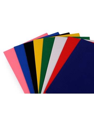 Farebný vlnitý papier / lepenka mix farieb - 1 sáčok | Mimib