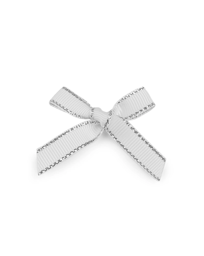 Svadobná / dekoračná rypsová mašlička s lurexovým okrajom - 10 ks | Mimib