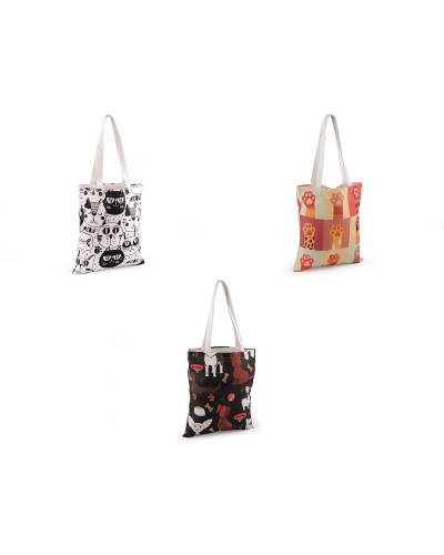 Textilná taška bavlnená pes, mačka 34x39 cm - 1 ks | Mimib