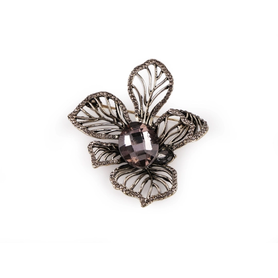 Brošňa s brúsenými kamienkami a kameňom - 1 ks | Mimib