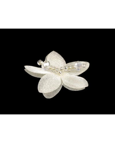 Kvet s korálkami na našitie a nalepenie Ø4 cm - 10 ks | Mimib