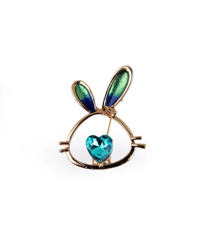 Brošňa s brúsenými kameňmi zajačik - 1 ks | Mimib