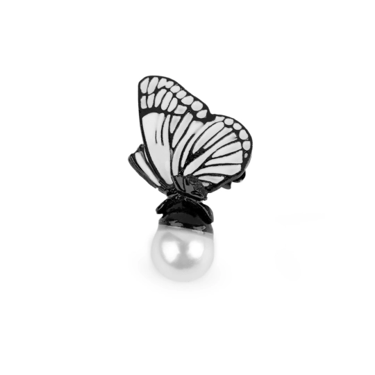 Brošňa motýľ s perlou - 1 ks | Mimib