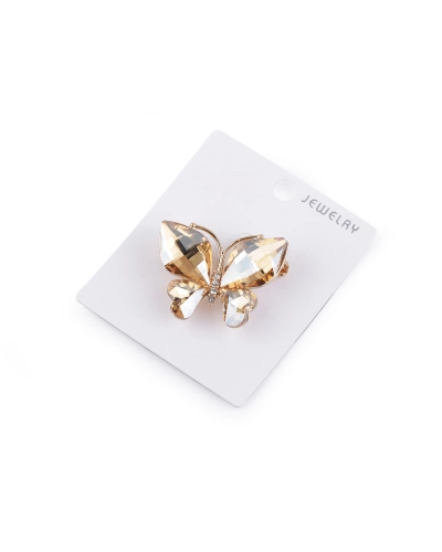 Brošňa s brúsenými kamienkami motýľ - 1 ks | Mimib