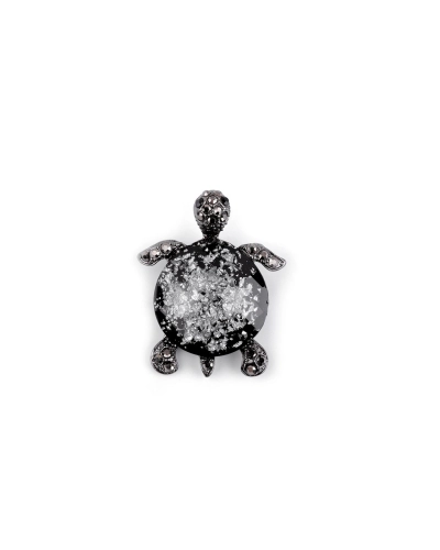 Brošňa s brúsenými kamienkami korytnačka - 1 ks | Mimib