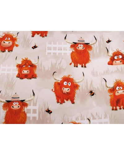 Bavlnená látka / plátno kravičky - 1 m | Mimib