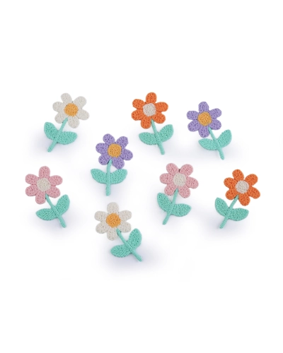 Vyšívaný kvet 2,1x35 mm - 10 ks | Mimib