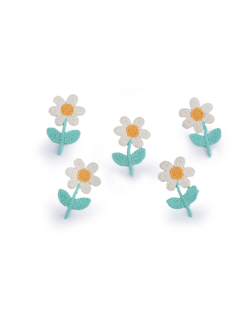 Vyšívaný kvet 2,1x35 mm - 10 ks | Mimib