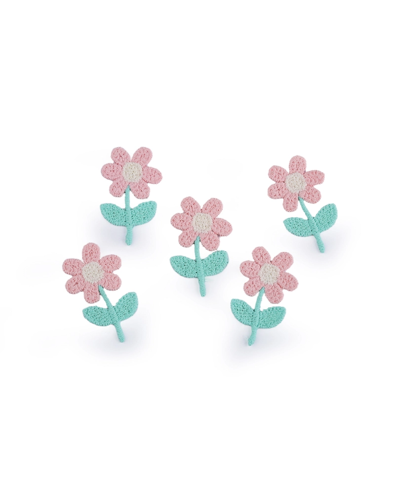 Vyšívaný kvet 2,1x35 mm - 10 ks | Mimib