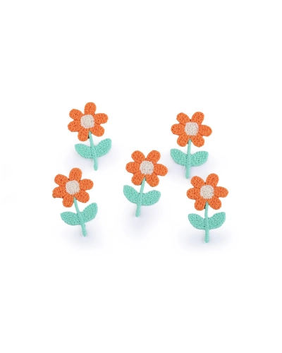 Vyšívaný kvet 2,1x35 mm - 10 ks | Mimib