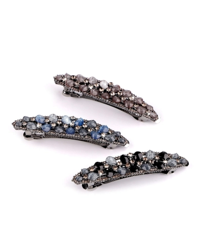 Francúzska spona do vlasov s brúsenými kamienkami - 1 ks | Mimib