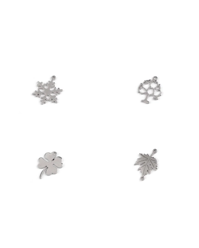 Prívesok / medzidiel z nerezovej ocele vločka, strom života, štvorlístok, list - 1 ks | Mimib