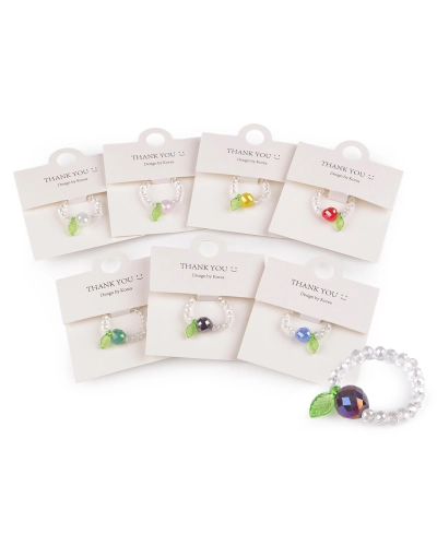 Prsteň pružný z brúsených koráliek s AB efektom - 1 ks | Mimib