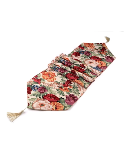 Behúň / obrus gobelín kvety 33x175 cm - 1 ks | Mimib