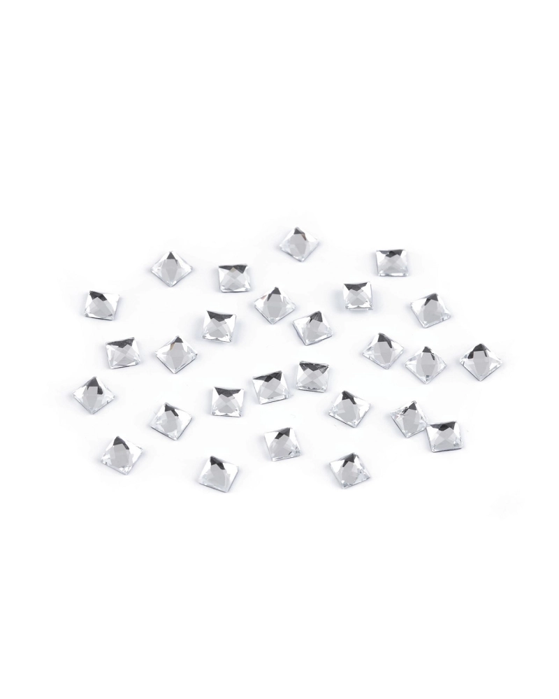 Nažehľovacie kamienky hotfix štvorček celoplošné brúsenie 4x4 mm - 2 g | Mimib