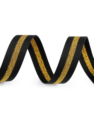 Popruh polypropylénový obojstranný s lurexom šírka 25 mm - 1 m | Mimib