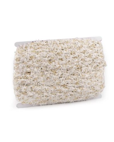 Prámik splietaný s drobnými flitrami šírka 10 mm - 1 m | Mimib