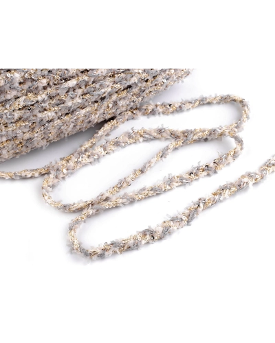 Prámik splietaný s drobnými flitrami šírka 10 mm - 1 m | Mimib