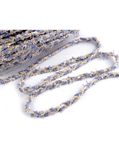 Prámik splietaný s drobnými flitrami šírka 10 mm - 1 m | Mimib