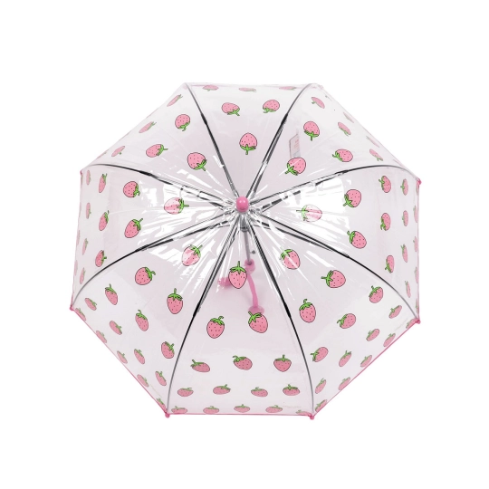 Detský priehľadný vystreľovací dáždnik jahoda - 1 ks | Mimib