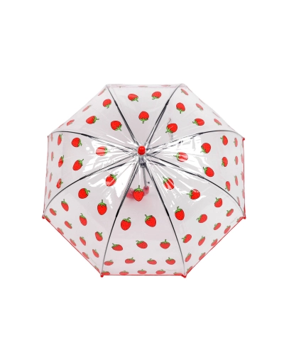 Detský priehľadný vystreľovací dáždnik jahoda - 1 ks | Mimib