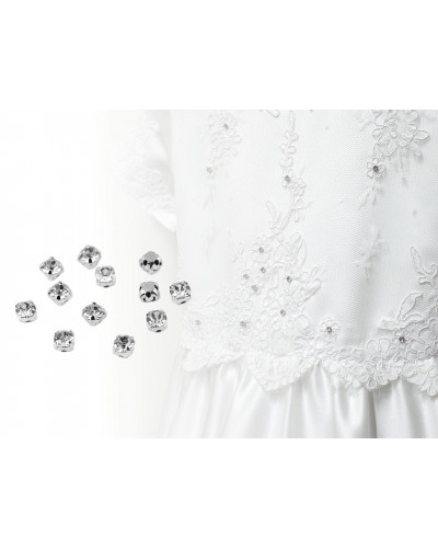 Felvarrható satonok / strassz fémfoglalatban Ø4,5 mm | Mimib