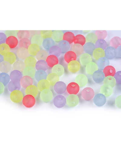 Plastové korálky transparentné matné Ø6 mm - 10 g | Mimib