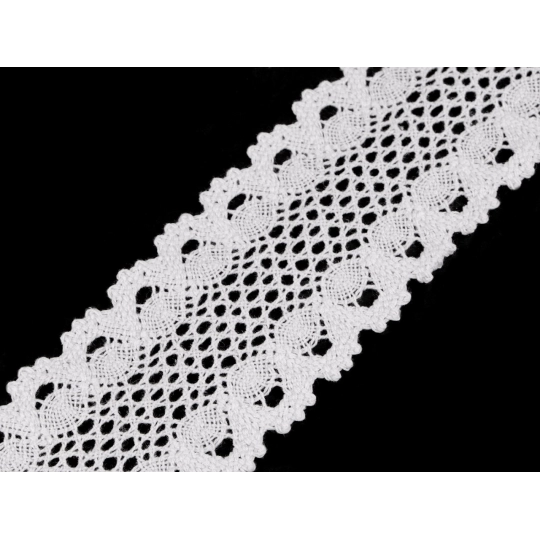 Čipka / vsadka paličkovaná šírka 60 mm - 13.5 m | Mimib