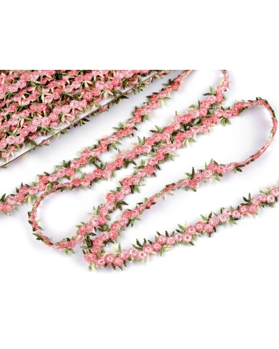 Vyšívaný prámik s 3D kvetmi šírka 20 mm - 13.5 m | Mimib