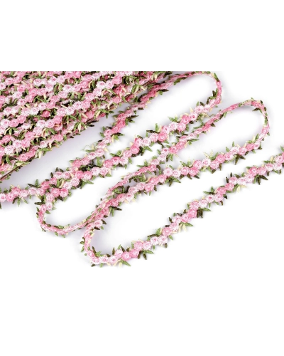 Vyšívaný prámik s 3D kvetmi šírka 20 mm - 13.5 m | Mimib