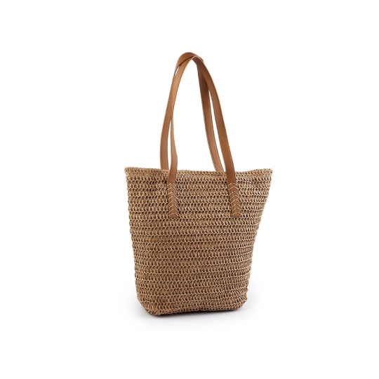 Háčkovaná kabelka z rafie - lyka so zipsom 33x36 cm - 1 ks | Mimib