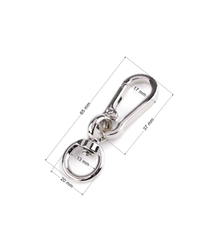 Kovová karabína s obrtlíkom prievlak 13 mm - 1 ks | Mimib