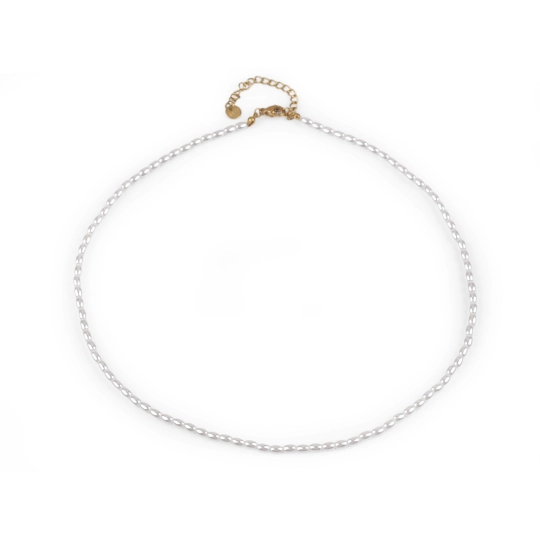 Perlový náhrdelník z korálikov v tvare ryže - 1 ks | Mimib