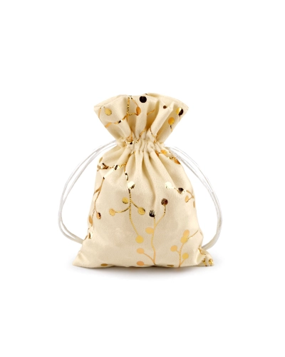 Darčekové vrecúško 13x18 cm zamatové, metalické vetvičky - 1 ks | Mimib