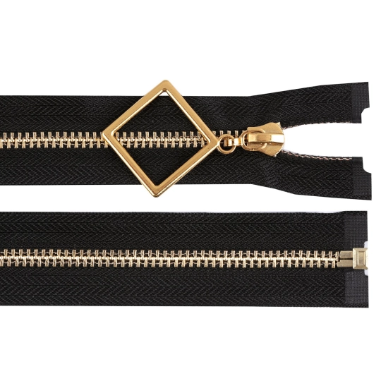 Kovový zips No 5 dĺžka 80 cm s ozdobným jazdcom - 1 ks | Mimib