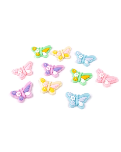 Silikónový motýľ 3D na nalepenie mix farieb - 10 ks | Mimib