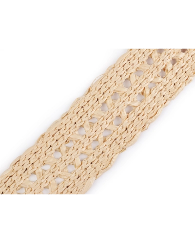 Splietaný popruh šírka 50 mm imitácia slamy - 1 m | Mimib