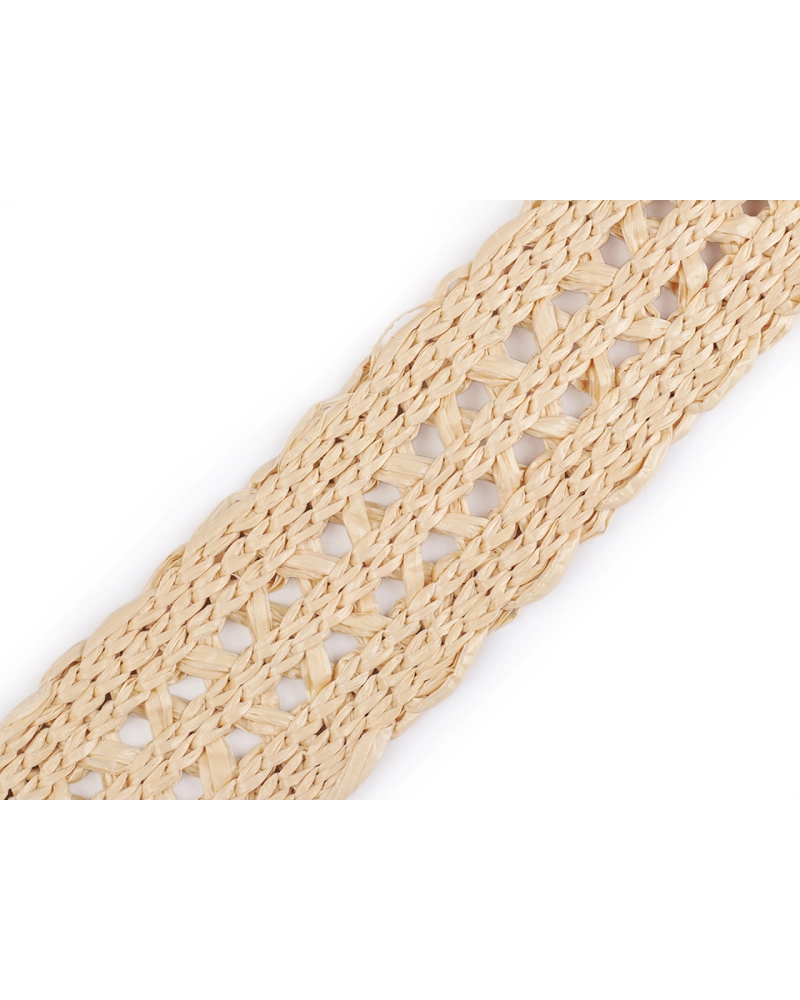 Splietaný popruh šírka 50 mm imitácia slamy - 1 m | Mimib