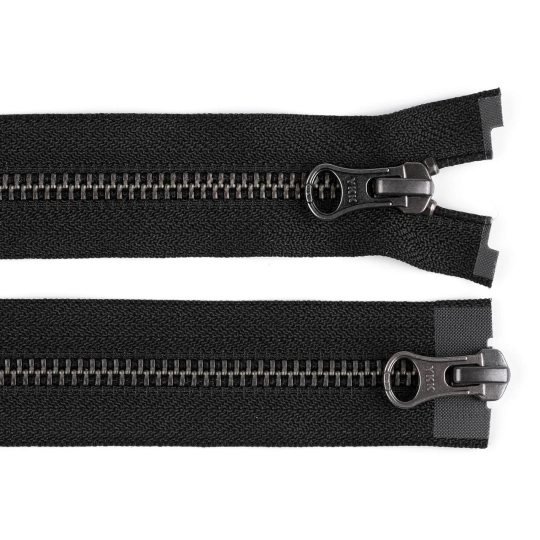 Zips kovový YKK No 5 deliteľný 2 jazdce / dvojcestný 60 cm na kožené bundy - 1 ks | Mimib