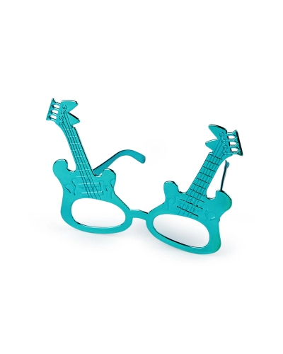Karnevalové okuliare motýľ, gitara metalické - 1 ks | Mimib