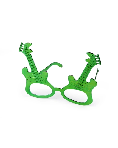 Karnevalové okuliare motýľ, gitara metalické - 1 ks | Mimib